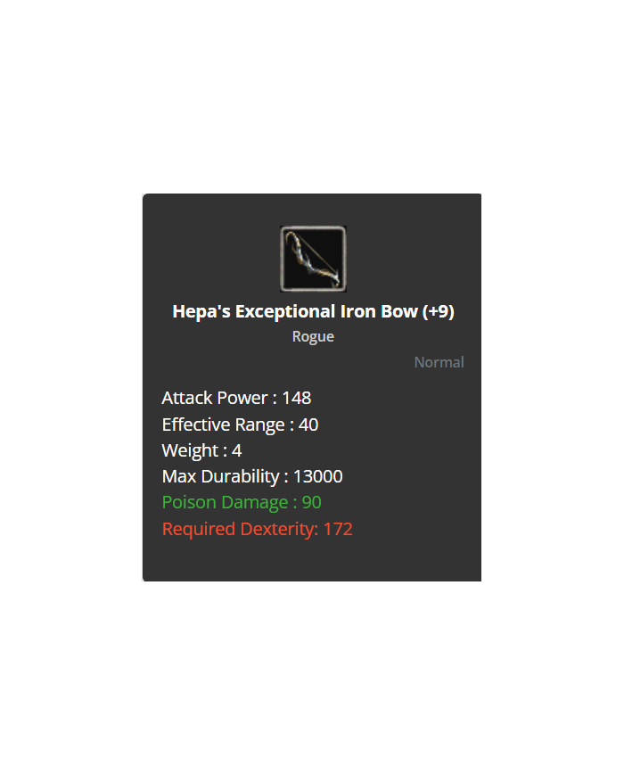 +11 Hepa's Exceptional Iron Bow